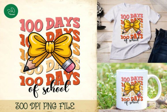 100 Days of School Bow: Graphics for Crafts