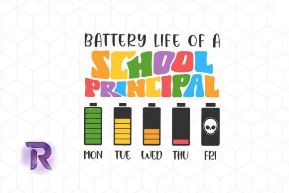 Battery Life of a School Principal PNG for Crafts & Graphics