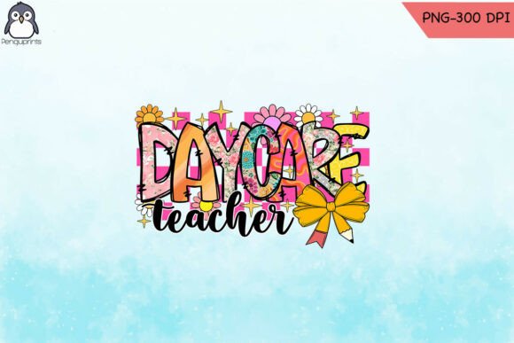 Daycare Teacher Coquette Pencil PNG for Crafts & Graphics