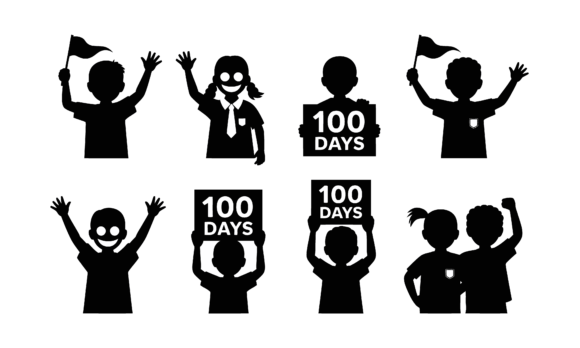 Kids 100 Days School Graphics & Crafts