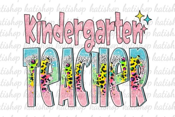 Kindergarten Teacher Leopard Sublimation: Graphics for Crafts