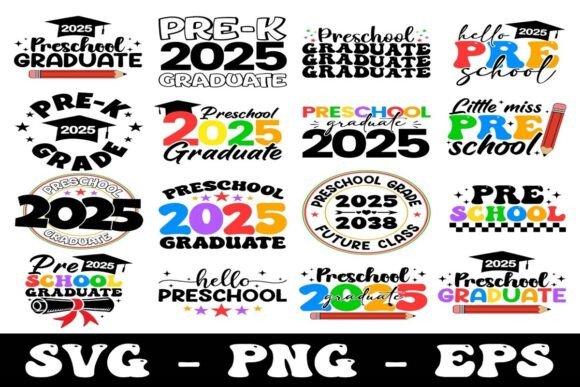 Pre-K Graduate 2025 Graphics for Crafts