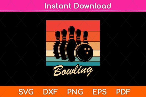 Retro Bowling Graphics for Crafts & Blogs