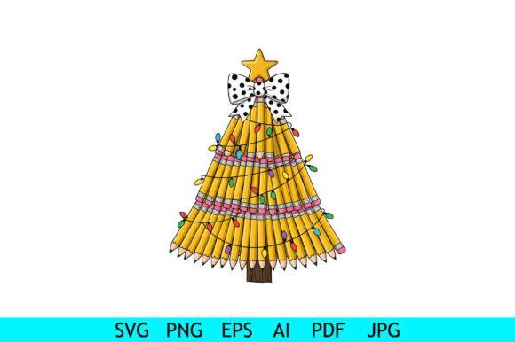 Reviewing Teacher Pencil Christmas Tree Clipart for Embroidery