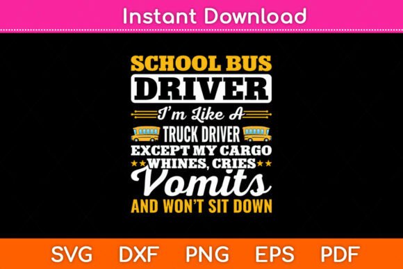 School Bus Drivers District Yellow Graphics for Crafts