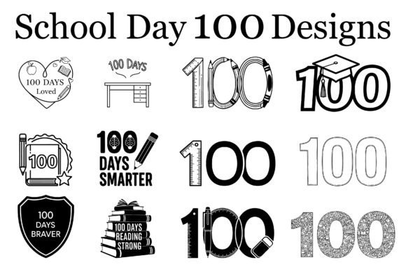 School Day 100 Designs4: Graphics for Crafts
