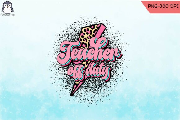 Teacher Off Duty Leopard PNG for Crafts & Graphics