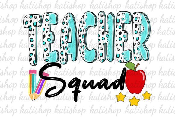 Teacher Squad Leopard Graphics for Crafts
